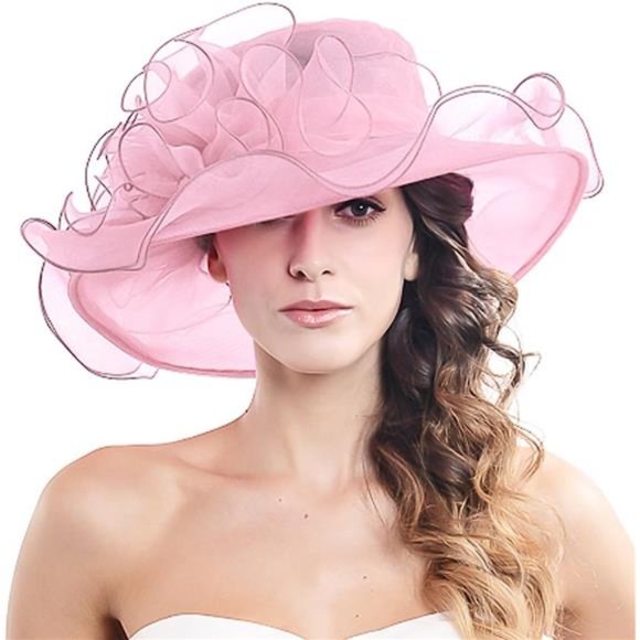 Kentucky Derby Church Dress Hat for Women S019-pink